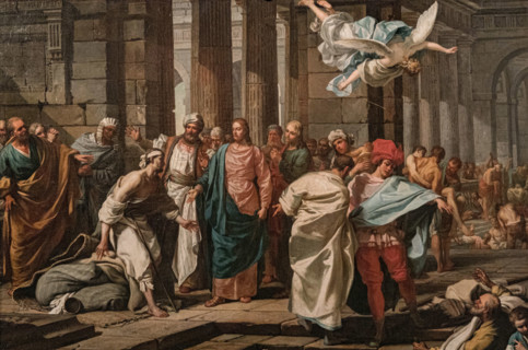 The Miracle at the Pool of Bethesda, 1761. Creator: Ferrari, Pietro Melchiorre (1735-1787).
