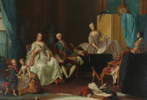 The family of Philip I (1720-1765), Duke of Parma, 1757. Creator: Baldrighi, Giuseppe (1722-1803).