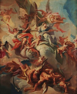 Glorification of the Duke Eberhard Louis of Württemberg, Early 1730s. Creator: Carlone, Carlo (1686-1775).