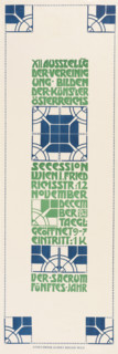 Secession. XII Exhibition of the Association of Visual Artists of Austria, 1901. Creator: Roller, Alfred (1864-1935).