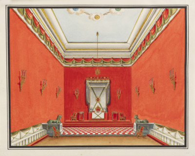Masonic Lodge. From "Rite Ecossais Philosophique", c1815. Creator: Anonymous.