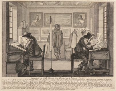 The Engravers (Les Graveurs), 1643. Creator: Bosse, Abraham (1602-1676).
