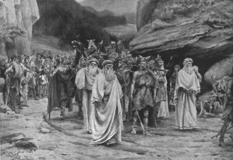 The burial of a British chieftain , 1890. Creator: Collins, William Wiehe (1862-1951).