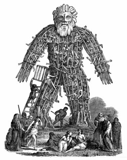 Wicker man, 1832. Creator: Anonymous.