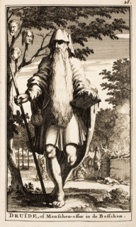 Druids Human Sacrifice. From Antiquitates Germanicæ by Cornelius Tacitus, 1712-1714. Creator: Anonymous.