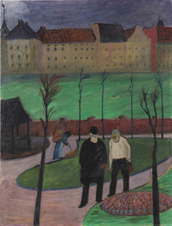 At the flowerbed, c1910-1913. Creator: Werefkin, Marianne, von (1860-1938).