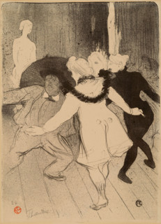 Folies Bergère: the Modesty of Monsieur Prudhomme (Folies-Bergère: Les pudeurs de Monsieur..., 1893. Creator: Toulouse-Lautrec, Henri, de (1864-1901).