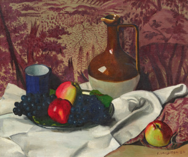 Jug and fruit, 1924. Creator: Vallotton, Felix Edouard (1865-1925).