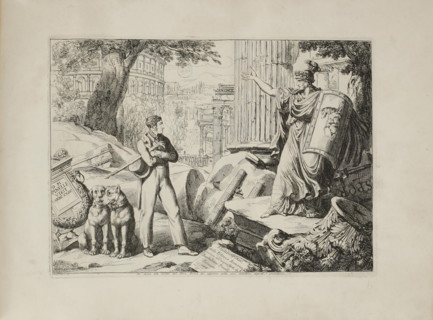 Self-portrait (Frontispiece in "Istoria Romana.")  , 1818. Creator: Pinelli, Bartolomeo (1781-1835).