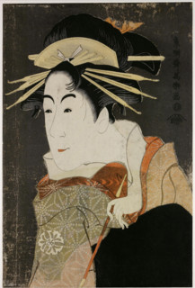 The actor Matsumoto Yonesaburo as Kewaizaka no Shosho in the Play "Katakiuchi Noriyaibanashi", 1794. Creator: Sharaku, Toshusai (active 1794-1795).