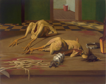 Dead Chickens, 1926. Creator: Scholz, Georg (1890-1945).