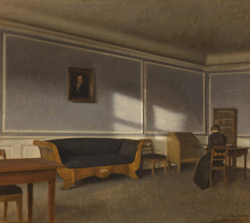 Sunshine in the Drawing Room II, 1903. Creator: Hammershøi, Vilhelm (1864-1916).