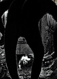Illustration for the story "The Murders in the Rue Morgue" by Edgar Allan Poe, 1905. Creator: Martini, Alberto (1876-1954).