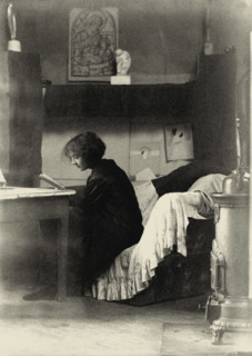 Marthe Donas (1885-1967) at Montparnasse, rue du Départ, 1919. Creator: Anonymous.