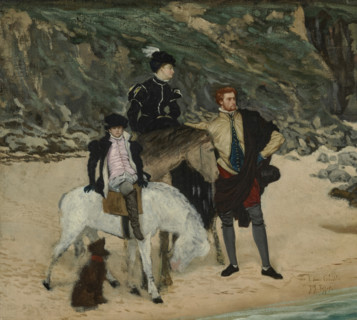 On the Beach - Mary, Queen of Scots, 1867. Creator: Tissot, James Jacques Joseph (1836-1902).