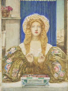 A young woman opening a jewel casket. Creator: Macallan Swan, Alice (1864-1939).