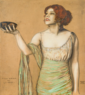 Tilla Durieux (1880-1971) as Circe, 1912. Creator: Stuck, Franz, Ritter von (1863-1928).