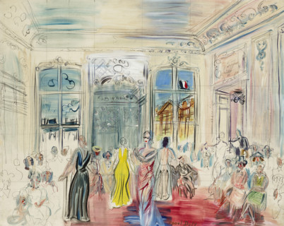 Schiaparelli Presentation, c1935. Creator: Dufy, Raoul (1877-1953).