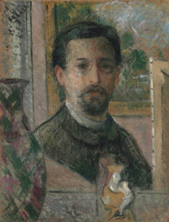 Self-portrait with Statuette, c1916. Creator: Loiseau, Gustave (1865-1935).