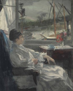 Eva Gonzalès (1849-1883) in Dieppe, c1880. Creator: Guérard-Gonzalès, Jeanne (1852-1924).