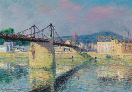 Elbeuf Suspension Bridge, 1912. Creator: Loiseau, Gustave (1865-1935).