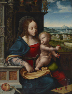 The Madonna of the Cherries, c1520. Creator: Cleve, Joos van (ca. 1485-1540).