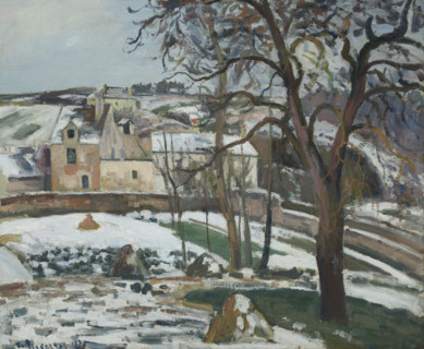 Effet de neige à L'Hermitage, Pontoise, 1875. Creator: Pissarro, Camille (1830-1903).