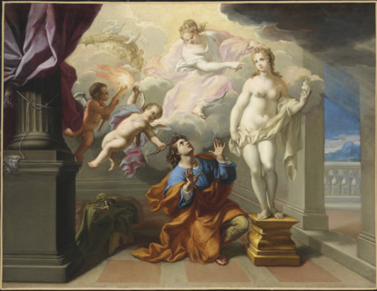 Pygmalion, 1695. Creator: Ghezzi, Giuseppe (1634-1721).