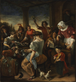 Merry Company in a Pergola , c1675. Creator: Steen, Jan Havicksz (1626-1679).