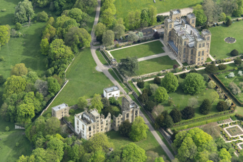 Hardwick Old Hall and Hardwick Hall, Derbyshire, 2025. Creator: Robyn Andrews.