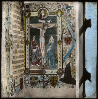 An illuminated manuscript showing the Crucifixion. Creator: Henry Taunt.