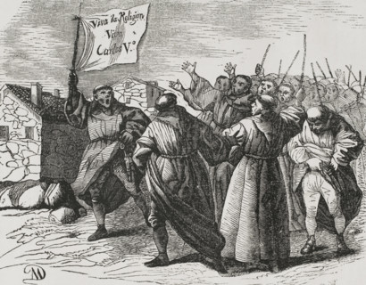 Monastic uprising, First Carlist War (1833-1840), Madrid, Spain, 1842.  Creator: Jose Gomez.