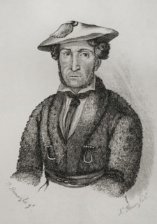 Portrait of Martin Zurbano (1788-1845), Spanish guerrilla fighter, 1845.  Creator: Jose Gomez.