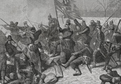 Franco-Prussian War (1870-1871): General von Budritzki (1812-1876) leading the Prussian army...1871. Creator: Unknown.