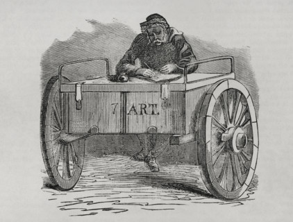 Communard - Gunner writing a report, Paris Commune, France, 1871. Creator: Unknown.