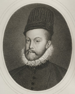 Portrait of Philip II (1527-1598), King of Spain (1556-1598), 1879.  Creator: Alphonse Charles Masson.