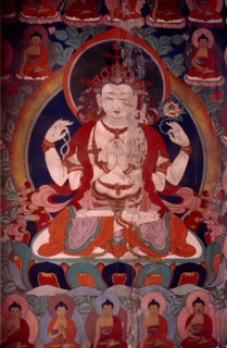 Buddhist painting, Ladakh, India, 1988. Creator: Amanda Waite.