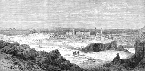 Cholera Camp of the 79th Regiment (Cameron Highlanders) on the Mokattam Heights, Cairo, 1883. Creator: Unknown.