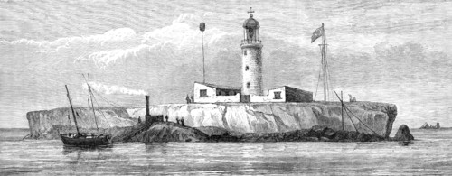 New lighthouse on the Brothers Rocks, Red Sea, 1883. Creator: Unknown.