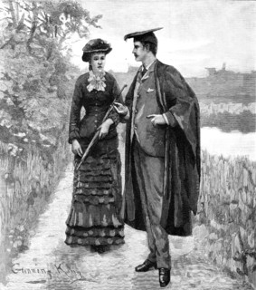 They met there on the evening of Adair's return from Haredale College, 1883. Creator: R. Taylor.