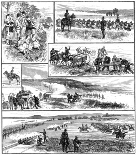 Sketches of the German Army Manoeuvres, 1883. Creator: Unknown.