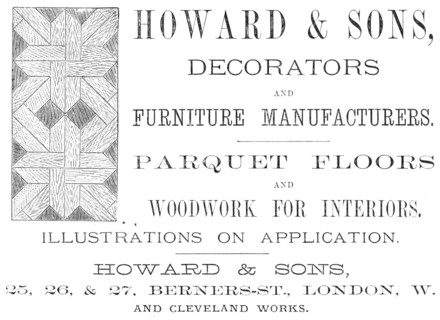 Howard & Sons, Decorators and Furniture Manufacturers, 1883. Creator: Unknown.