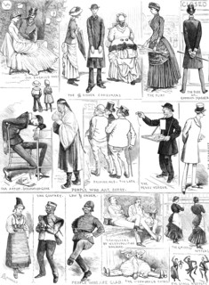 Sketches suggested by the closing of the International Fisheries Exhibition, 1883. Creator: Unknown.