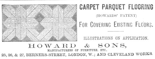 Carpet Parquet Flooring - Howard & Sons, 1883. DELETE - DUPLICATE Creator: Unknown.
