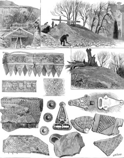 A Viking's tomb, lately discovered at Taplow Court, near Maidenhead, 1883. Creator: Unknown.
