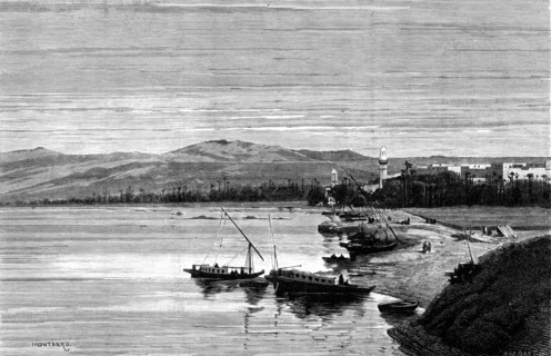 Sketches of Upper Egypt: Assouan, from the south, 1883. Creator: Charles Barbant.