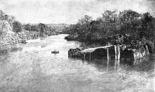 Illustrations of "The Wild Tribes of the Soudan", by F. L. James...: the Settite River, 1883. Creator: E. Heinemann.
