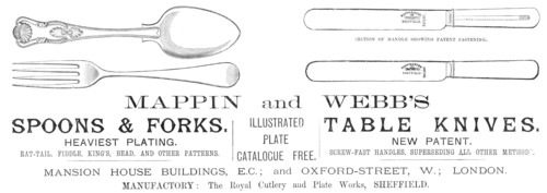 Mappin and Webb's Spoons & Forks, 1883. Creator: Unknown.
