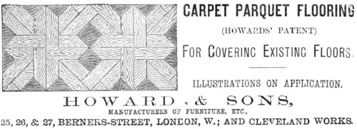 Howard & Sons, Carpet Parquet Flooring, 1883.  Creator: Unknown.