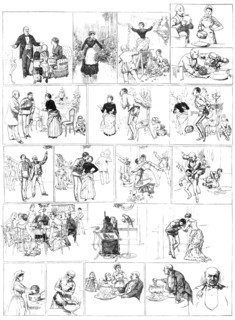 An English Christmas in Paris, drawn by A. Forestier, 1883.  Creator: Unknown.